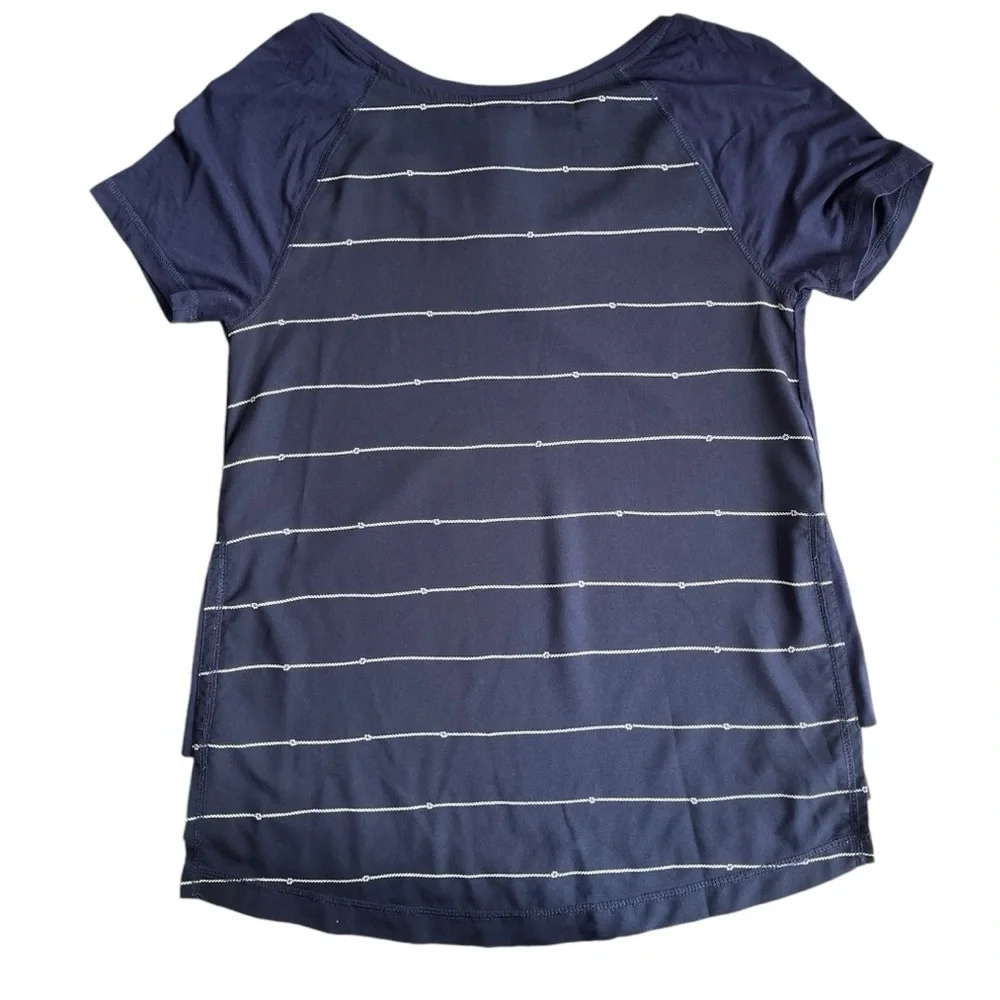 Merona Navy Blue Nautical Knots Blouse Top Shirt Size Small - Picture 3 of 8